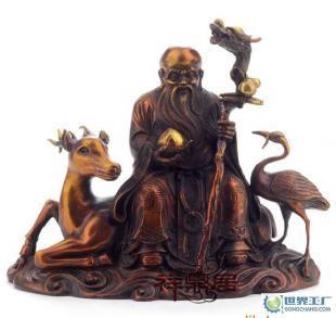 風水開光純銅福祿壽仙擺件 家居工藝與文化寓意的臻品雅藏