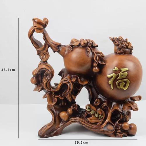 福祿招財(cái)，中式葫蘆擺件 家居裝飾的吉祥之選